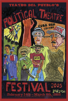 Political Theater Festival Poster done for small theater in Saint Paul